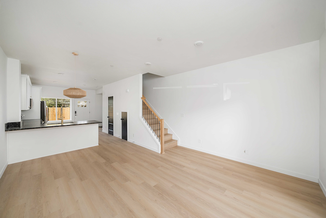 living room with wood floors